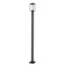 Z-Lite Sheridan 1 Light Outdoor Post Mounted Fixture, Black & White Opal 595PHMS-536P-BK - alternate 3